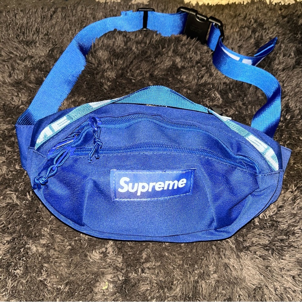 Sporty Blue Waist Bag Crossbody Sling – Adjustable Strap